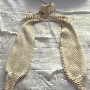 Cream Turtleneck Sweater